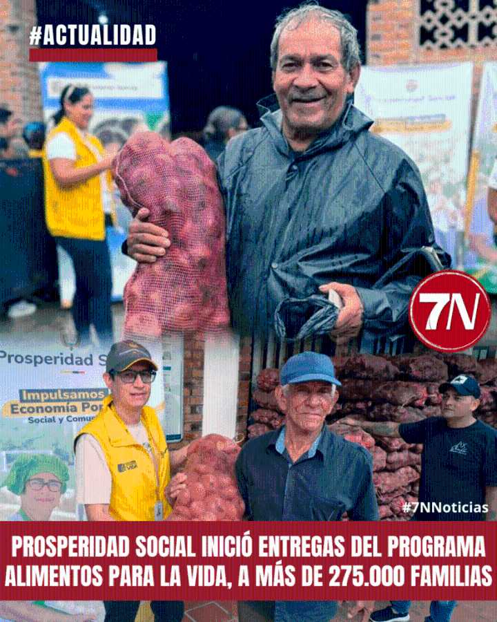 #Actualidad / Prosperidad Social inició entregas del programa Alimentos para la Vida, para más de 275.000 hogares vulnerables.