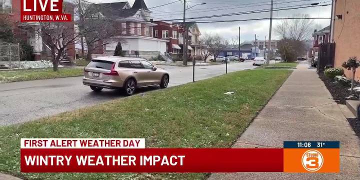 Wintry weather impact in Huntington