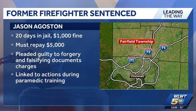 Former Fairfield Township firefighter sentenced on multiple charges