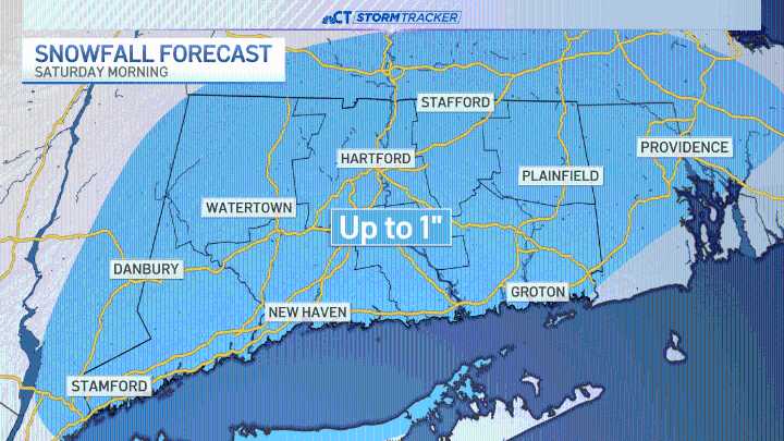 Parts of the state could wake up to a little snow Saturday