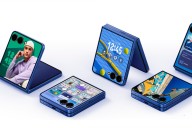 Bonito celular plegable con inteligencia artificial y resistente al agua. Tiene acabados premium