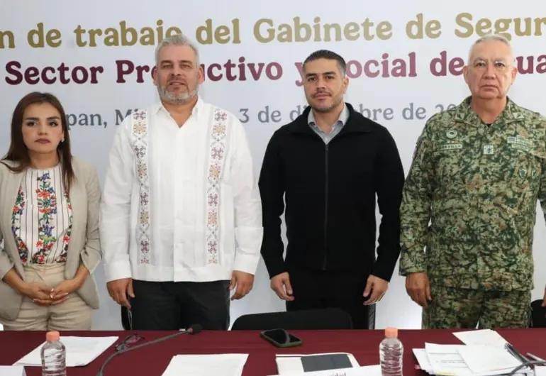 Gabinete de Seguridad trabajará por la pacificación de Michoacán