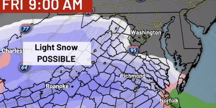 First Alert Weather Day Friday: Light snow possible