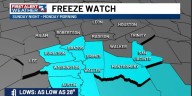 Widespread freeze expected Sunday night