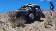 Fallece conductor de auto que volcó en Cañadón Minerales