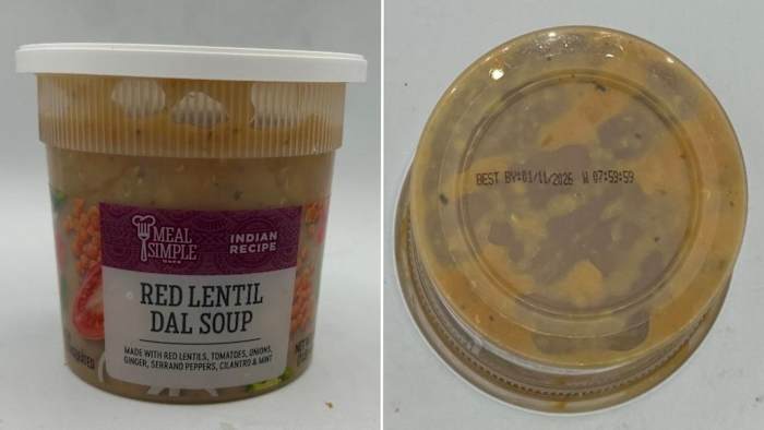 H-E-B Meal Simple Red Lentil Dal Soup recalled due to undeclared milk