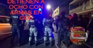 Detienen a ocho tras operativo en la colonia Hernández Loza; les confiscan nueve armas