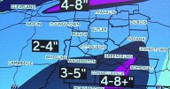 Map shows how much snow the Pittsburgh area could get this weekend with winter storm watch issued