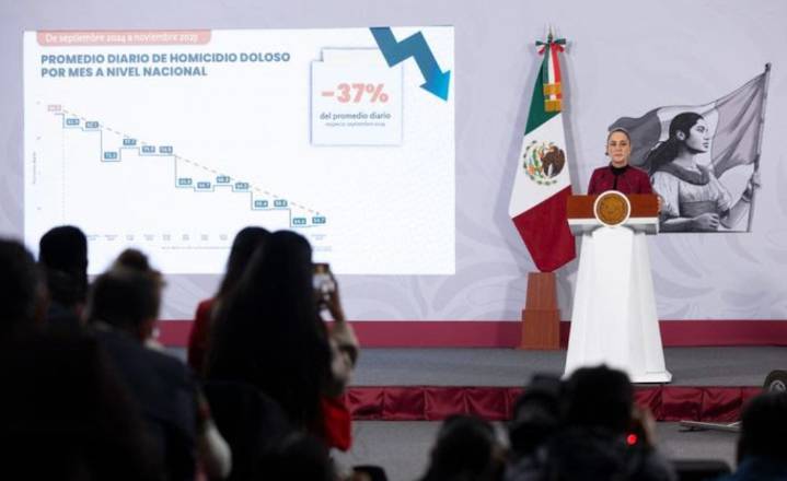 Histórico desplome de homicidios: México registra su noviembre más bajo