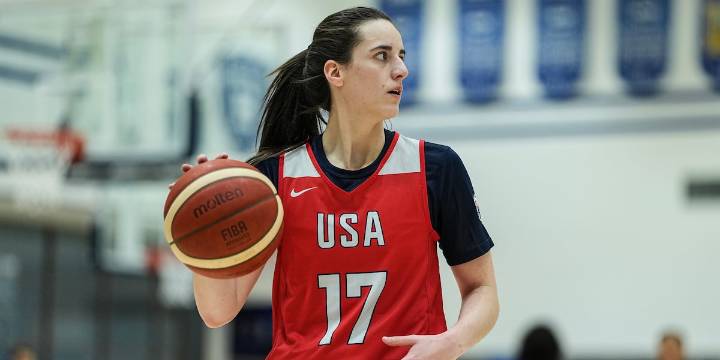 Caitlin Clark returns to court after injury-filled season, making USA Basketball senior team debut