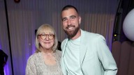Travis Kelce Hugs Mom Donna Kelce Ahead of Chiefs vs. Texans Game