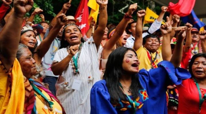 Pueblos indígenas a favor de la soberanía del país