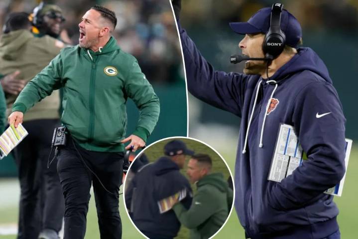 Matt LaFleur, Ben Johnson exchange awkward no-look handshake