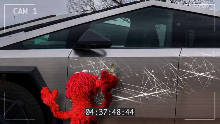 Political Neutrality Of PBS Questioned After New Footage Of Elmo Keying Cybertruck