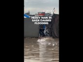 Heavy rain in Gaza causes flooding