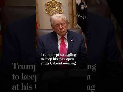 Trump struggled to keep his eyes open at his Cabinet meeting