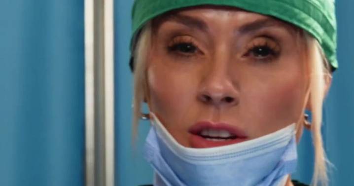 Emma Paton dresses as doctor and warns fans 'or else' as part of 'whistle squad'