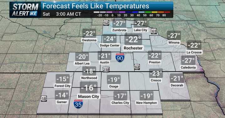 Dangerous cold looming this weekend