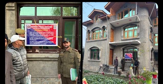 Srinagar Police attaches double-storey residential house valued at around Rs 1 crore under NDPS Act