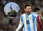 Video | Así luce la gran estatua de 21 metros dedicada a Messi que el astro argentino inaugurará en India
