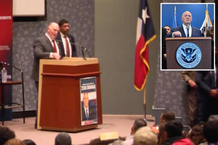 Tom Homan erupted after heckler calls him racist at TPUSA event at UTEP