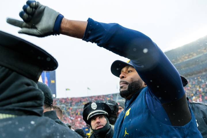 Police near Ann Arbor mum on Sherrone Moore’s reported detainment