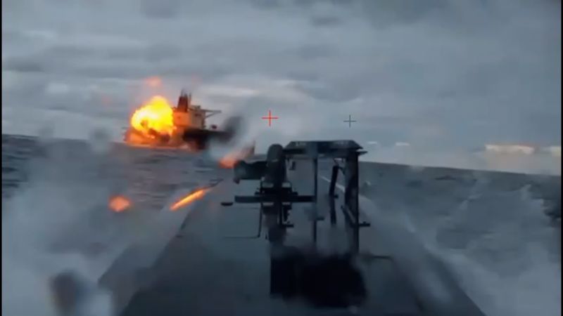 Ukraine says it struck Russian shadow fleet oil tanker in Black Sea