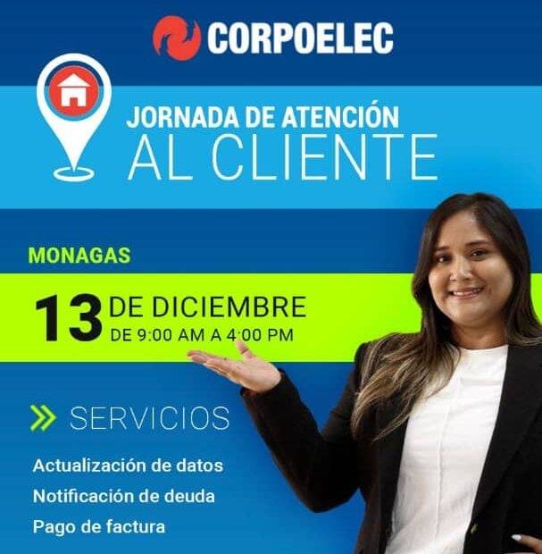 Usuarios de Maturín podrán actualizar datos y pagar facturas con Corpoelec este sábado