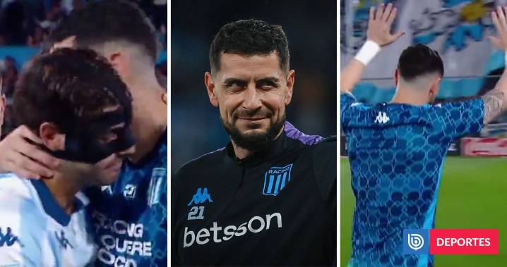 Ovacionado por hinchas y compañeros: el emotivo adiós de Racing al chileno Gabriel Arias