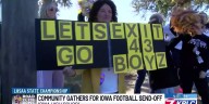 Iowa football team leaves for first-ever championship game