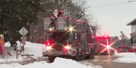 Santa swaps out sleigh for fire truck in parade at American Family Children’s Hospital