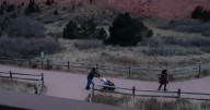 Cold weather doesn't stop some frigid visitors from exploring the Garden of the Gods