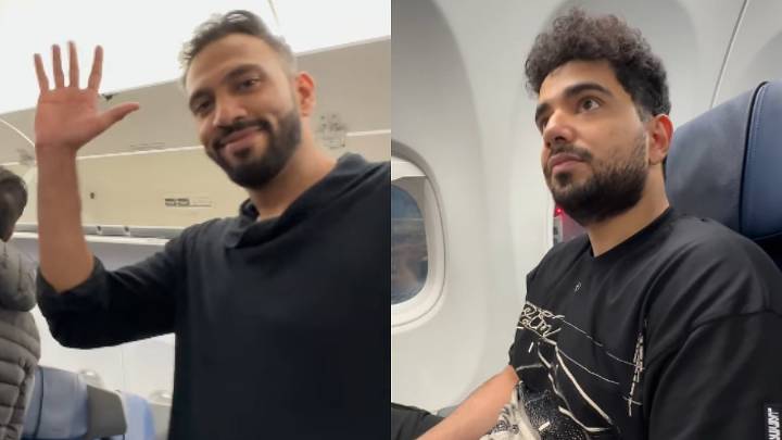 Samay Raina Bumps Into The Viral 'Panauti Guy' On IndiGo Flight; Netizens React Hilariously