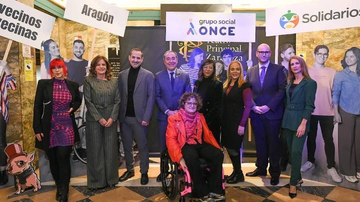 Cinco iniciativas ejemplares reciben los Premios Solidarios ONCE Aragón 2025 en Zaragoza