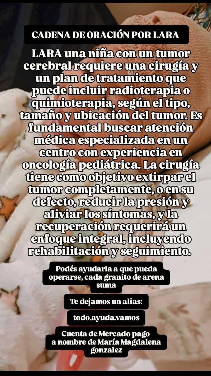 Pedido de ayuda para una niña juninense con tumor cerebral