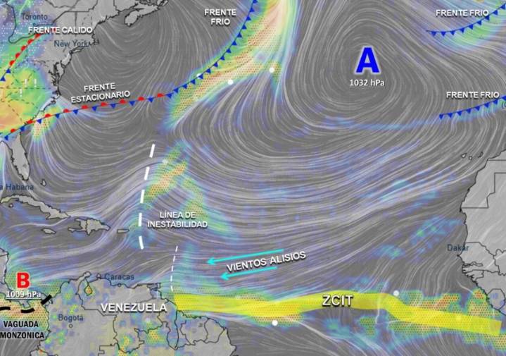 Continúa el cielo nublado con lluvias moderadas en gran parte del...