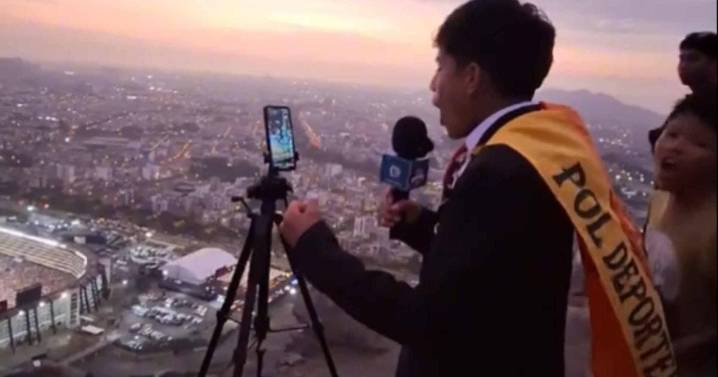 Pol Deportes, el joven peruano que narró la Final de la Libertadores desde un cerro