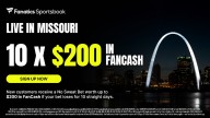 Fanatics Missouri promo code: Launch day sign-ups get up to $2,000 in FanCash bonus