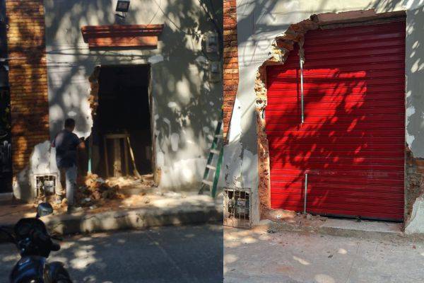 Denuncian intervención irregular en fachada del Centro Histórico de Santa Marta