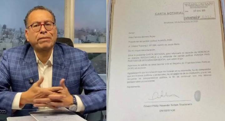 Phillip Butters renuncia a Avanza País y queda descartada su candidatura a la Presidencia en las elecciones 2026