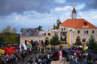 Pope in Lebanon prays for peace at tomb of saint revered by Christians and Muslims alike