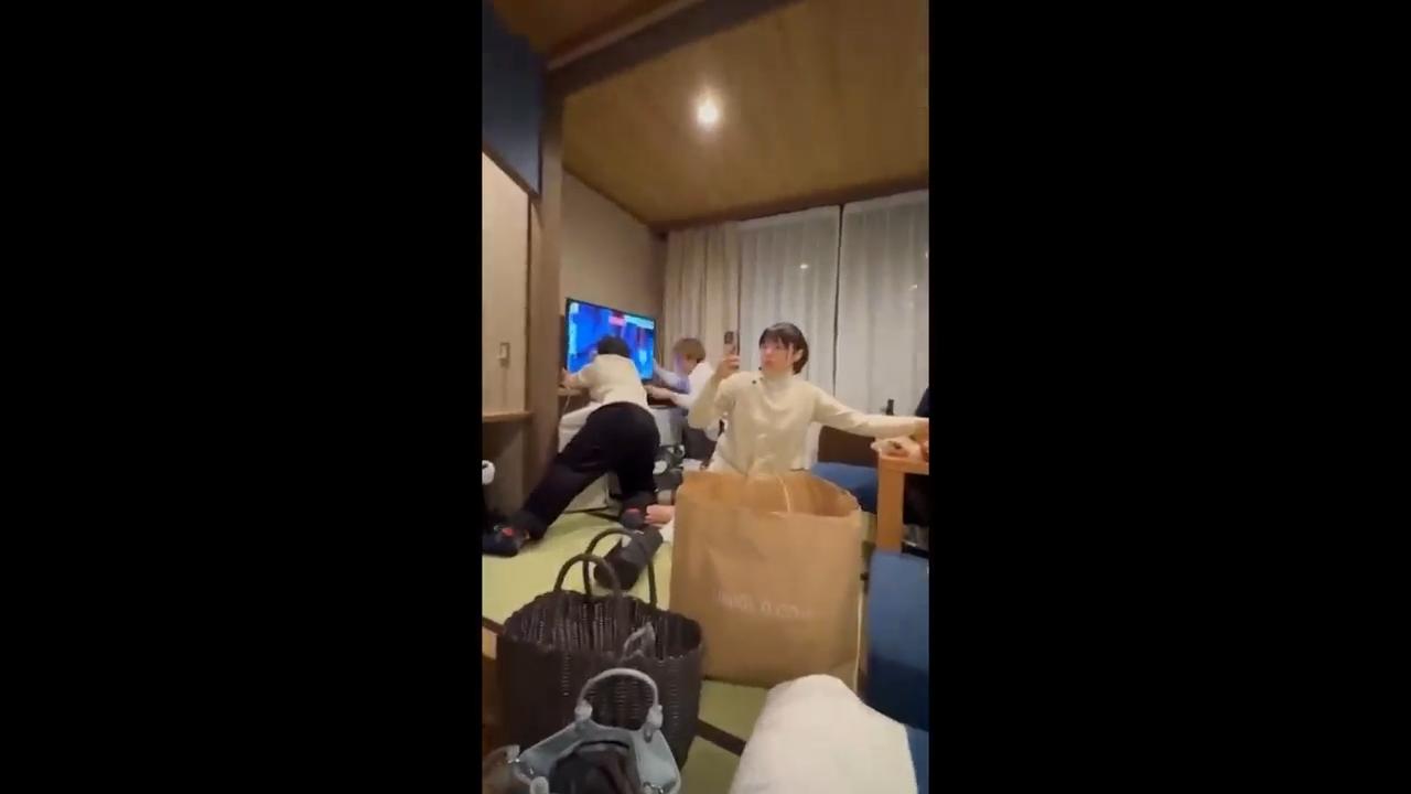 Video shows moment earthquake hits northern Japan, causing furniture in apartment to shake
