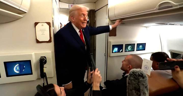 Trump Jokes About Dying in a Plane Crash During Rough Ride on Air Force One