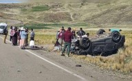 Puno: siete personas resultan heridas tras despiste y vuelco de vehículo
