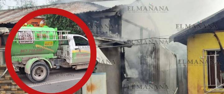 Pipa de gas fue a llenar un tanque a domicilio y provocó un voraz incendio en la colonia Hidalgo