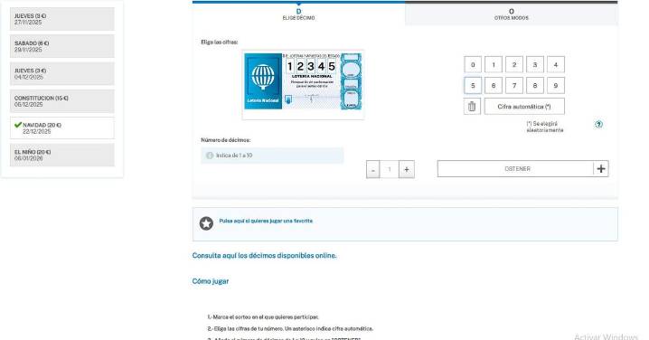 Cómo comprar décimos de Lotería de Navidad por internet de forma segura