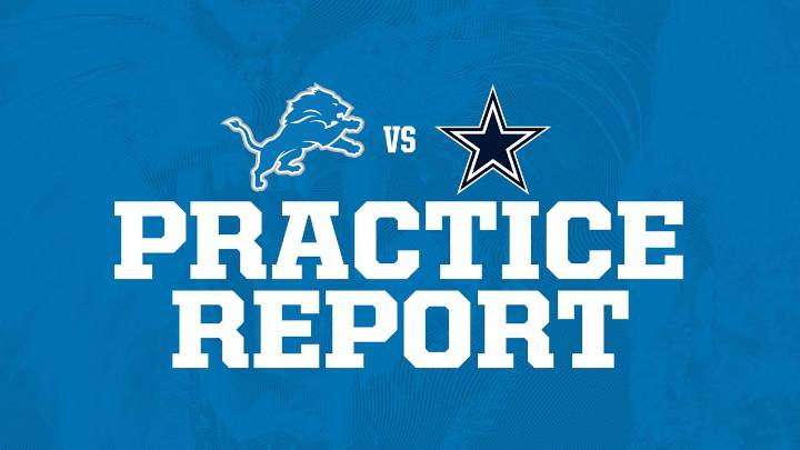 Lions vs. Cowboys practice report: Dec. 2