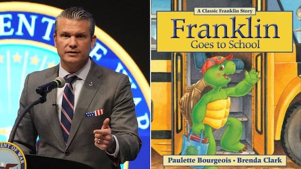 Pete Hegseth post turns Canadian book character Franklin the turtle into soldier targeting 'narco