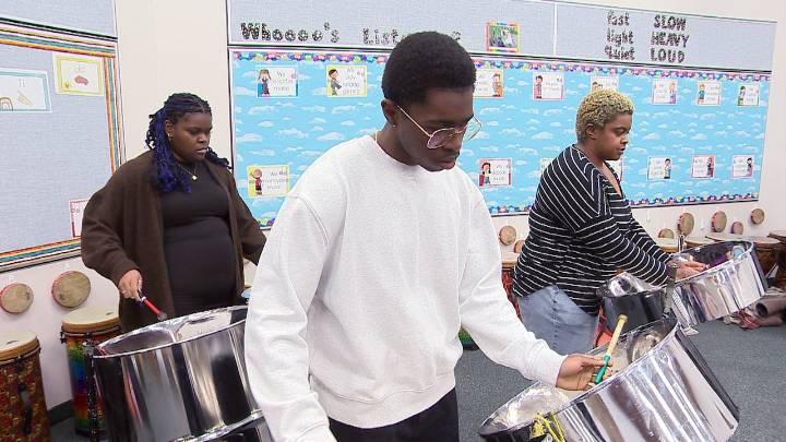 Steel pan orchestra brings Caribbean flavour to choir's holiday show