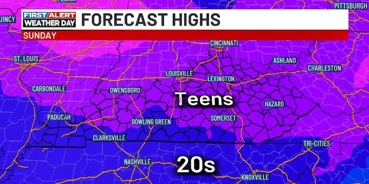 WKYT FIRST ALERT WEATHER DAY: Snow This Evening, Chilly Temps Sunday